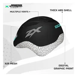jaspo Escort Multi Utility Sports Helmet for Cycling, Skating, Skateboarding (Turquoise, Large) image 2