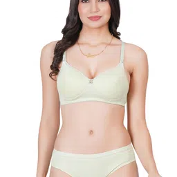 Liigne Pack Of 2 Women Everyday Padded Bra Pure Cotton Lingerie Set image 5