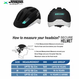 jaspo Escort Multi Utility Sports Helmet for Cycling, Skating, Skateboarding (Turquoise, Large) image 3