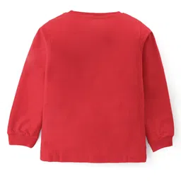 BLUSHES 100% Cotton Knit Full Sleeves Polar Bear & Penguin Printed Night Suit - Red image 4