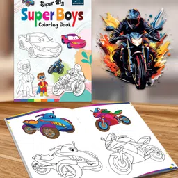 book ford publications Super Big Coloring Book - Super boys & Kindergarten For Kids (Set of 2) image 4