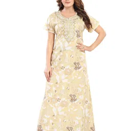 NIGHT QUEEN Embroidered Maxi Nightdress-picture-42