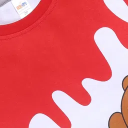 LITTLE NINJA Boys Printed Round Neck Pure Cotton T-Shirt With Shorts image 4