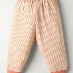 CUCUMBER Sinker Knit Full Sleeves Henley Neck T-Shirt & Joggers Set With Koala Print - Orange & Peach image 4