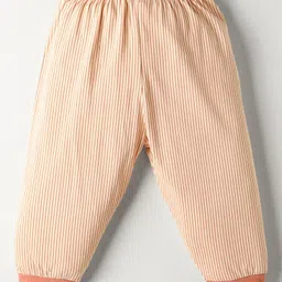 CUCUMBER Sinker Knit Full Sleeves Henley Neck T-Shirt & Joggers Set With Koala Print - Orange & Peach image 5