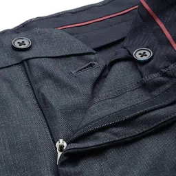 Raymond Men Self Design Textured Slim Fit Formal Trousers image 5