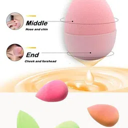 basicare Set Of 5 Diamond Sponges, Finger Puffs & Beauty Blender image 2