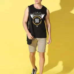 WOOSTRO Men Pack Of 2 Typography Printed Scoop Neck Cotton Slim Fit T-shirts image 5