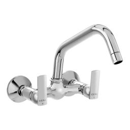 CERA Titanium Wall Mount Sink Mixer with Swivel Spout Connecting Legs and Wall Flange, F1003511-picture-49