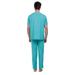 âproexamine surgicals ‎Proexamine Surgicals Piping V-Neck 3 Pocket Sea Green Scrub Suit Set 40-L image 3