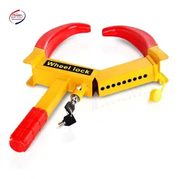 Auto Pearl Security Adjustable Anti Theft Yellow, Red Wheel Clamp Lock Compatible with Volvo V40 image 2