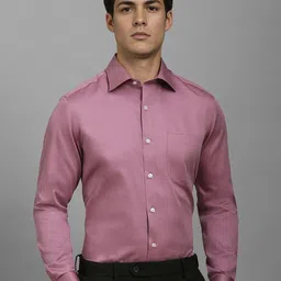 Louis Philippe Men Slim Fit Spread Collar Solid Cotton Formal Shirt-image-40