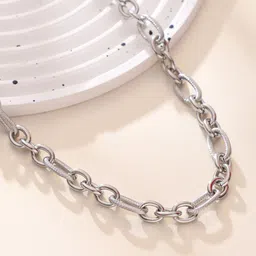 French Accent The Fusio Men Silver-Plated Minimal Chain-image-19