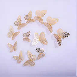 INDIAN ROYALS 12 Pcs Butterfly Self Adhesive Wall Stickers-picture-24