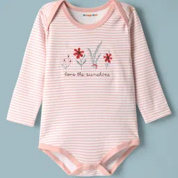 kookie kids india Kookie Kids Interlock Knit Full Sleeves Floral Embroidered & Butterfly Printed Onesies Pack of 3 - White Red & Pink image 2
