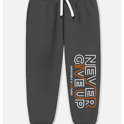 Trampoline Pack Of 3 Stay Humble & Never Give Up Text Printed Track Pants - Blue Grey & Black image 5