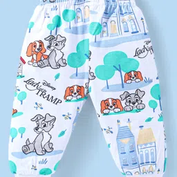 Babyhug Disney Single Jersey Knit Full Sleeves Night Suit with Lady & The Tramp Graphics - White image 5