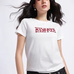 glitchez Kool Letters Printed Relaxed Fit T-shirt-picture-16