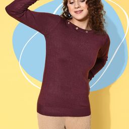 SASSAFRAS Women Purple Solid Pullover-picture-41