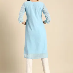 Anouk Ethnic Motifs Embroidered Chikankari Kurta image 5