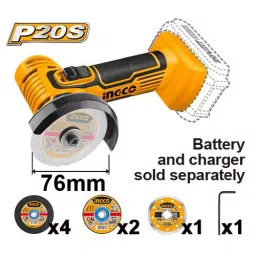 Ingco 20 V Cordless Mini Cut-Off Tool Kit 76 mm Disc Dia, CAGLI7601 image 2