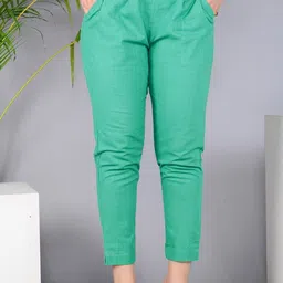 MURLI KURTI Women Relaxed Straight Leg Pleated Trousers-image-11