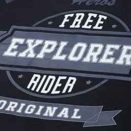 Roadster Typography Printed Drop-Shoulder Sleeves Oversized Bio Finish T-shirt image 3