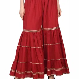 MIXFIT Women Flared Fit Ethnic Trousers-picture-28