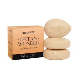 Bella Vita Organic Set Of 3 Detan Wonder Exfoliating Soap With Jojoba Oil - 100 g Each-image-83