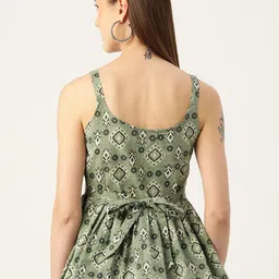 FERANOID Ethnic Print Pure Cotton Peplum Top image 4