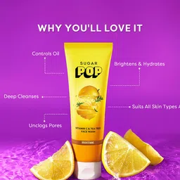 SUGAR POP Vitamin C & Tea Tree Face Wash For Oil Control- 40 ml image 3