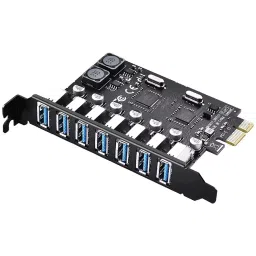 Mak World PCI Expree to USB 3.0 Expansion Card 7 Ports 5 Gbps Super Speed, Black-picture-30