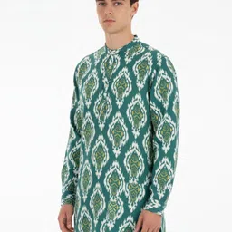 Anouk Rustic Ethnic Motifs Printed Band Collar Straight Kurta-picture-19