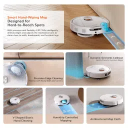 ILIFE T60s Robotic Vacuum Cleaner & Mop with Deep-Cleaning Suction Technology (6400 mAh Battery, White) image 4