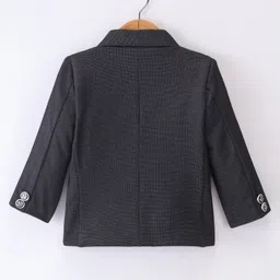 Mark & Mia Full Sleeves Party Blazer with Pocket & Contrast Lapel Detailing - Grey image 3