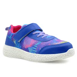 KazarMax Abstract Designed Velcro Closure Shoes - Blue & Pink image 4