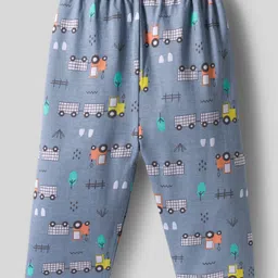 OHMS Single Jersey Knit Full Length Lounge Pant With Vehicle Print Pack Of 5 - Multicolour image 3