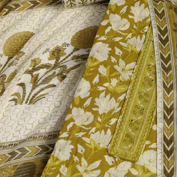 Meena Bazaar Floral Printed Unstitched Dress Material image 5