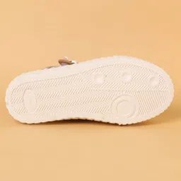 Cute Walk By Babyhug Casual Shoes with Velcro Closure Canvas & Animal Print - Peach image 5