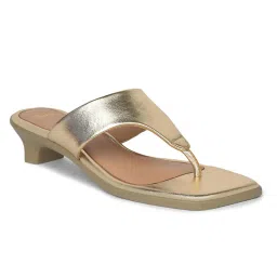 Bata Gold Block Heels for Women-image-68