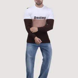 FEVERFEW Men Colourblocked Pullover Sweaters image 3