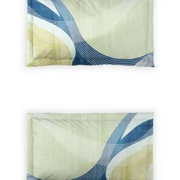 DDecor Elemental Blue & Green Abstract Cotton 145 TC Queen Bedsheet Set-2.54 m x 2.74 m image 5