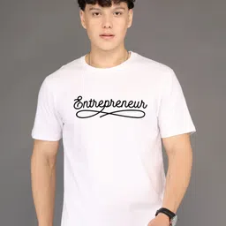 BRAWNY BATTLER Typography Printed Round Neck Cotton T-shirt image 2