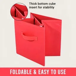 Aura Pink & Red 3 Pieces Non-Woven Multi-Utility Organisers image 3