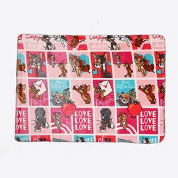 Monte Carlo Pink & Multicoloured Cartoon Characters 553 GSM Blanket image 2