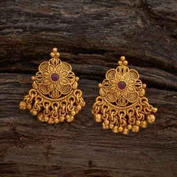 Kushal's Fashion Jewellery Gold-Plated Classic Artificial Stones Antique Studs-picture-30