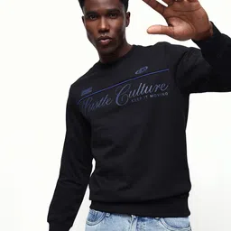 Dennis Lingo Men Solid Round Neck Full Sleeve Sweatshirt-image-87