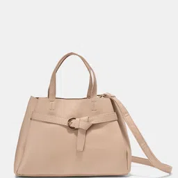 Forever Glam by Pantaloons Textured Buckle Detail Oversized Structured Sling Bag-image-14