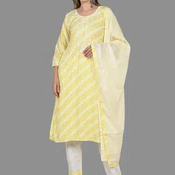Moda Rapido Ethnic Motifs Printed Cotton Blend Straight Kurta With Trousers And Dupatta-picture-28