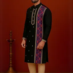 NFC CREATION Men Embroidered Cotton Blend Kurta Sets image 2